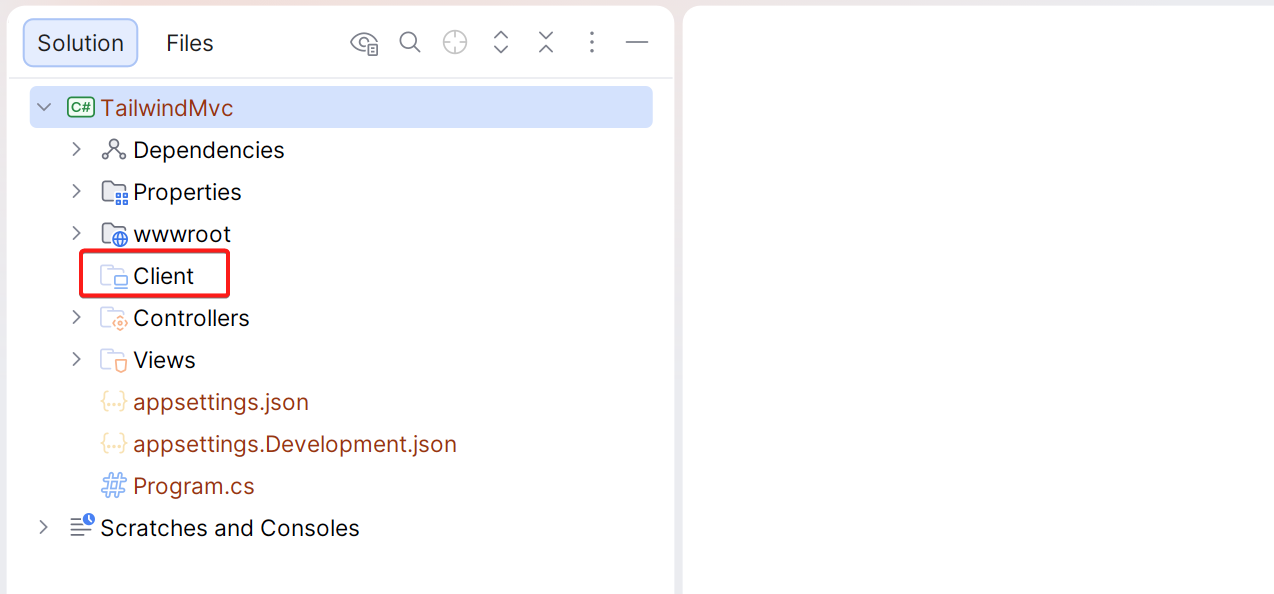 Add a Client directory to your project